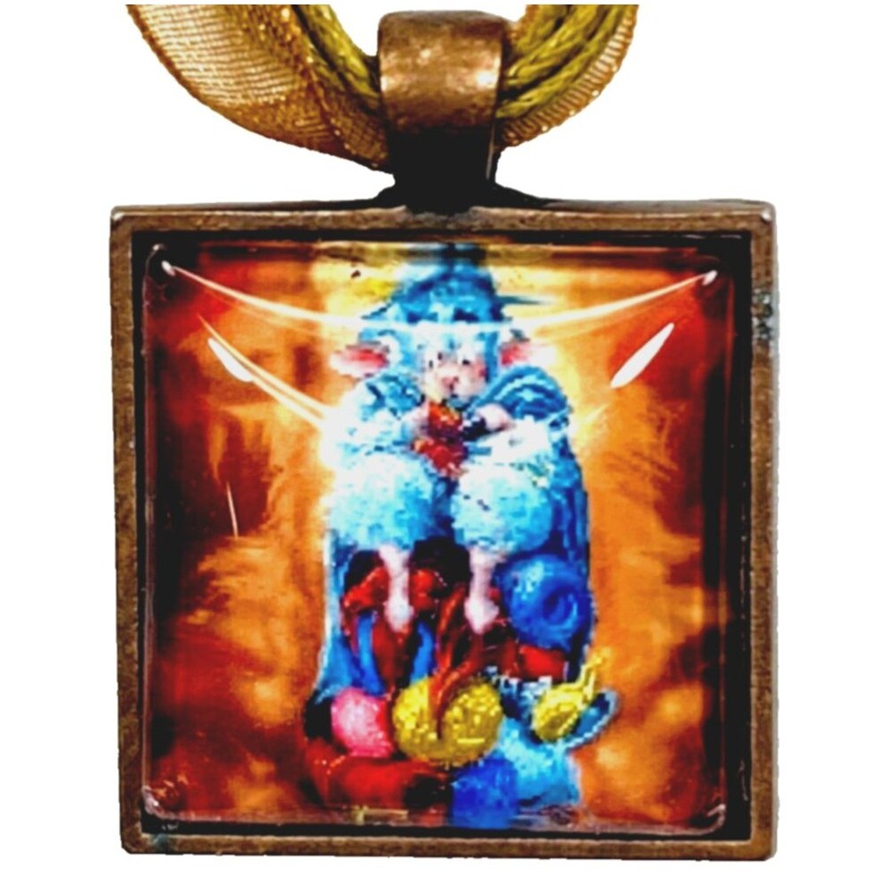 Sheep Necklace Art Pendant Yarn Knit Wool OG Custom C Togel Statue of Liberty NY